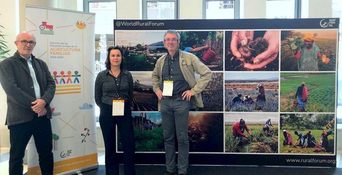 CIRAD researchers Pierre-Marie Bosc, Sara Mercandalli and Pascal Bonnet were at the VIII Global Conference on Family Farming, organized by the World Rural Forum